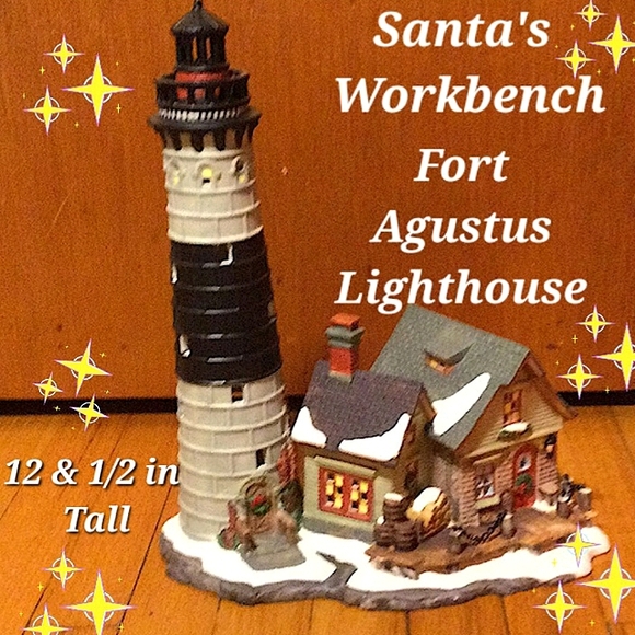 🎅 - Vintage Santa’s Workbench Fort Augusta Lighthouse - Picture 1 of 13